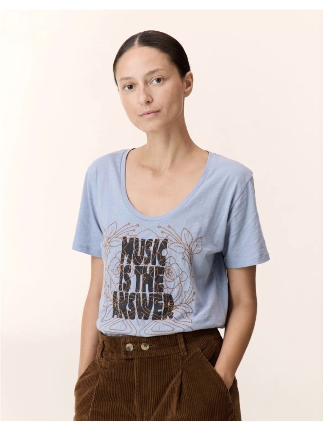 camiseta Azul de Leon&Harper