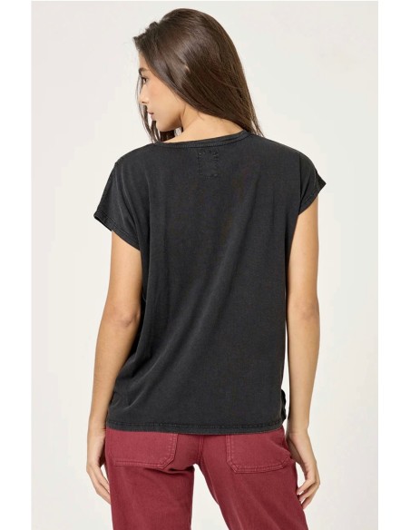 Camiseta Pico Gris Envejecido de Five