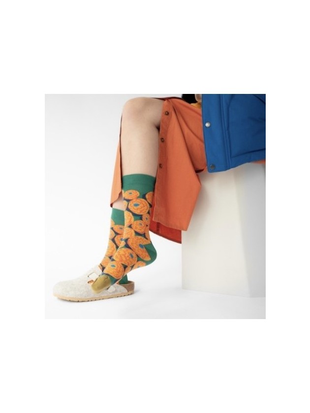Calcetín Verde-Naranja de Bonne Maison.