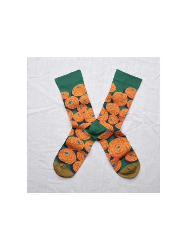 Calcetín Verde-Naranja de Bonne Maison.