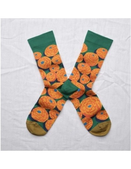 Calcetín Verde-Naranja de Bonne Maison.