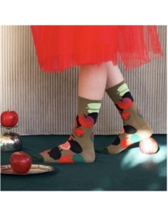 Calcetín Oliva Estampado Frutas de Bonne Maison