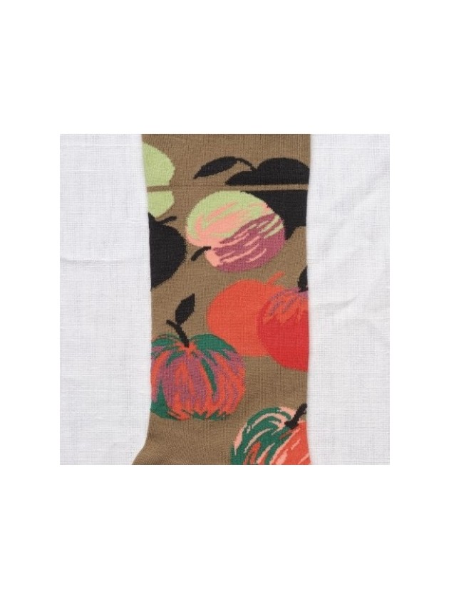 Calcetín Oliva Estampado Frutas de Bonne Maison