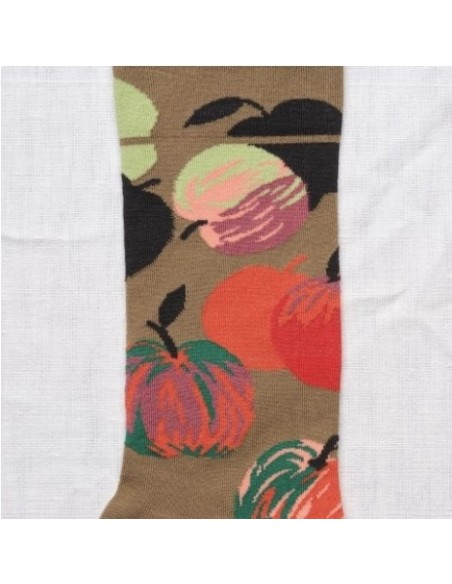 Calcetín Oliva Estampado Frutas de Bonne Maison