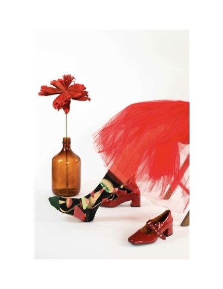 Calcetín Negro Estampado de Bonne Maison.