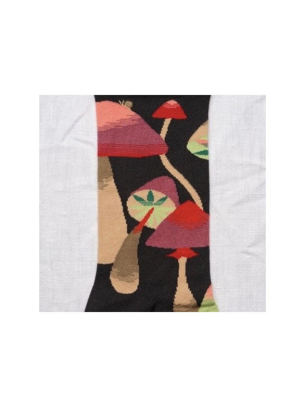 Calcetín Negro Estampado de Bonne Maison.