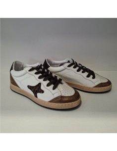 Zapatilla Piel Blanca-Cobre Sun de Ama Brand 2