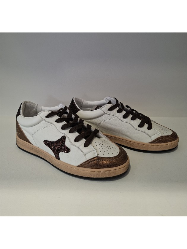 Zapatilla Piel Blanca-Cobre Sun de Ama Brand