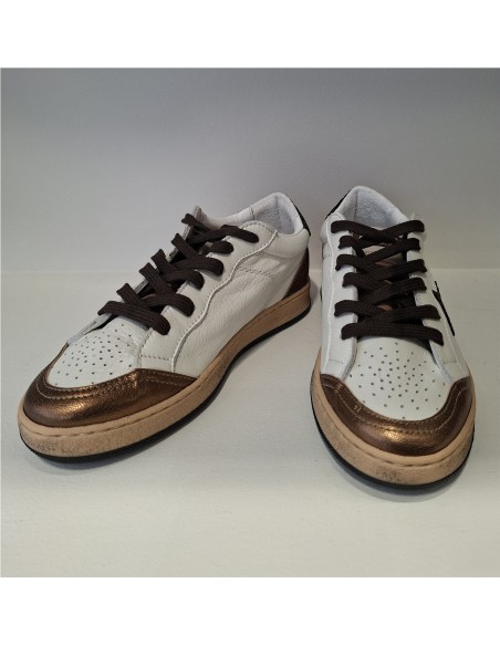 Zapatilla Piel Blanca-Cobre Sun de Ama Brand