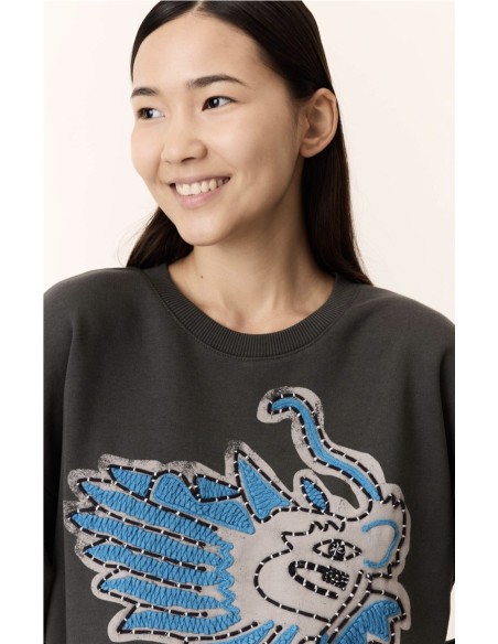 Sudadera Gris Dragón de Leon&Harper