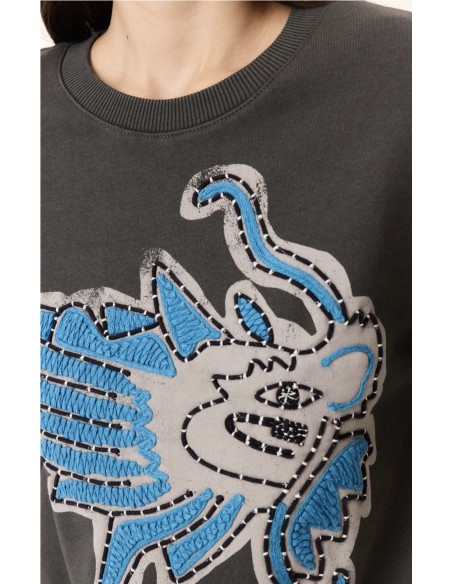 Sudadera Gris Dragón de Leon&Harper