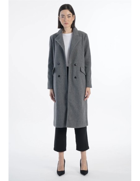 Abrigo Gris Entallado Hika