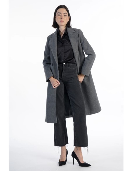 Abrigo Gris Entallado Hika