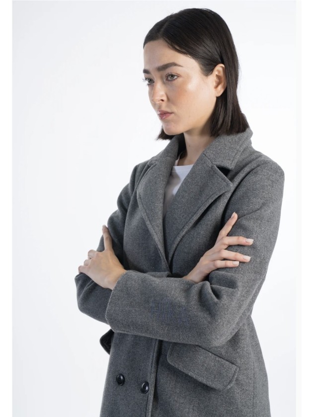 Abrigo Gris Entallado Hika