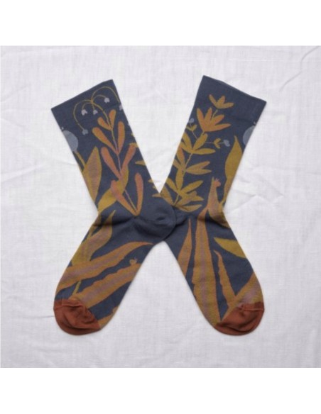 Calcetín Estampado Azul de Bonne Maison