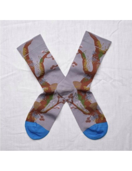 Calcetín Estampado Malva de Bonne Maison.