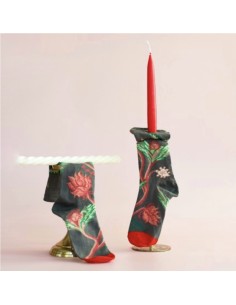 Media Visón con Estampado Naranja y Verde de Bonne Maison.