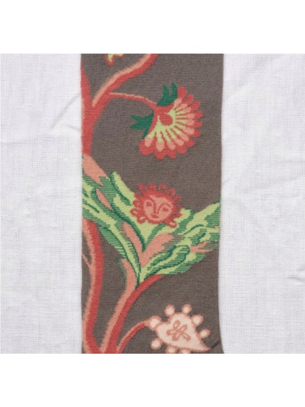 Media Visón con Estampado Naranja y Verde de Bonne Maison.